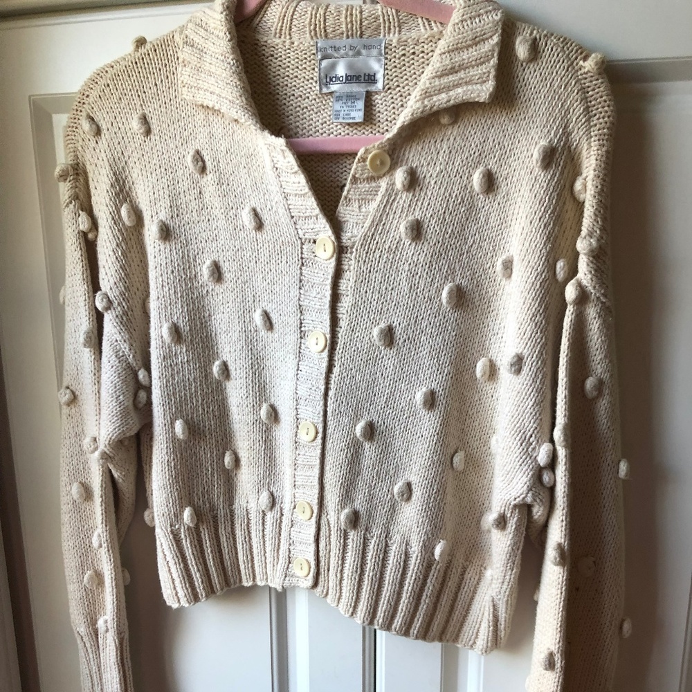 Lydia Jane Ltd.  Hand Knit Cotton Sweater - NWOT